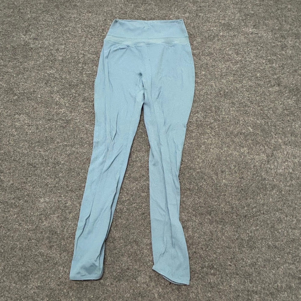 Alphalete Leggings Womens Size XS Blue High Rise Mesh Detail Athletic Gym Yoga